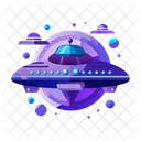 Fliegende Untertasse UFO Raumschiff Symbol