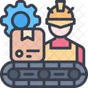 Produktionslinie Fertigung Mitarbeiter Symbol