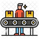 Produktionslinie Fertigungsindustrie Industrieroboter Symbol