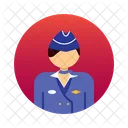 Flight Attendant Air Hostesses Avatar Icon