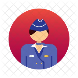 Flight Attendant  Icon