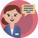 Airport Flight Attendant Customer Care Icon