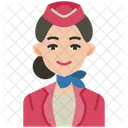 Flight Attendant Air Hostess Woman Icon