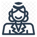 Flight Attendant Building Blueprint Icon