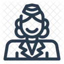 Flight Attendant Building Blueprint Icon