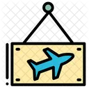 Flight Board Airport Waiting Area Icon