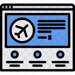 Flight Booking Website  Icon