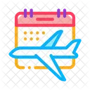 Plane Fly Calendar Icon
