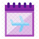 Flight Day Time Calendar Icon