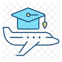 Aviation Flight Lessons Pilot Education Icon