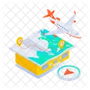 Flight Map Gps Navigation Icon