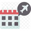 Flight Schedule Calendar Date Icon