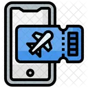 Ticket Mobile Phone Airplane Icon