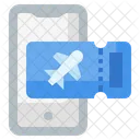 Ticket Mobile Phone Airplane Icon