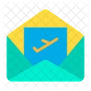 Airplane Document Email Icon