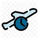 Flight Time Trip Waiting Icon