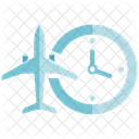 Flight Clock Schedule Icon