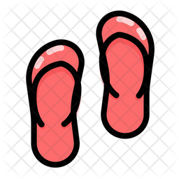 Flip Flop Icon of Colored Outline style 