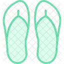 Flip Flops Duotone Line Icon Icon