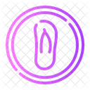 Flip Flops No Flip Flops Forbidden Sign Icon