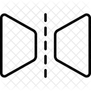 Flip Horizontal Reflect Symmetry Icon