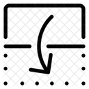 Flip Vertical Down Icon