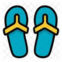 Flipflop Footwear Slippers Icon
