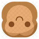 Flipped Smile Monkey Emoji Icon