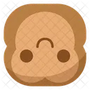 Flipped Smile Monkey Emoji Icon