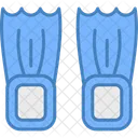 Flippers Diving Swimming Icon