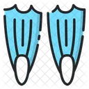 Flippers Fins Swimming Equipment Icon