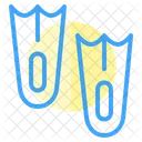 Fins Diving Summer Holidays Icon