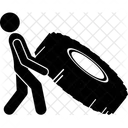 Flipping Tyre Fit Fitness Icon
