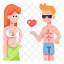 Flirt at the beach  Icon
