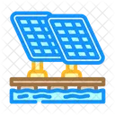 Floating Solar Panel Icon