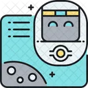 Floating Robot Head  Icon