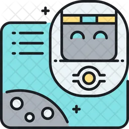 Floating Robot Head  Icon