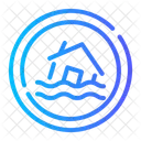 Flood Water Home Icon