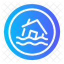 Flood Water Home Icon