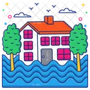 Flood Natural Disaster Inundation Icon