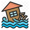 Flood Flooding House In A Flood Icon