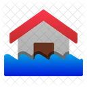 Flood Disaster Home Icon