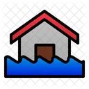 Flood Disaster Home Icon