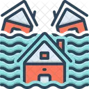Influx Inundation Freshet Icon