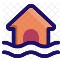 Flood Home Disaster Icon