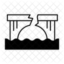 Flood Damaged Bridge  Icon