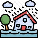Flood House Flooded Icon