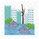 Flood Disaster Water Icon