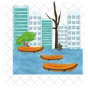 Flood Disaster Water Icon