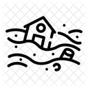Flood Home Waves Icon
